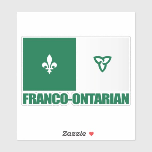 Franco-Ontarian Flag Aufkleber (Blatt)