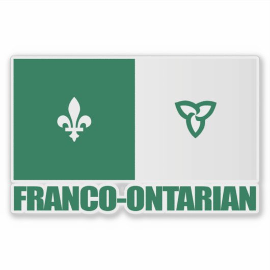 Franco-Ontarian Flag Aufkleber (Vorderseite)