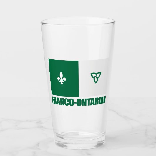 Franco-Ontarian Flag Glas (Vorderseite)