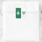 Franco-Ontarian Quadratischer Aufkleber (Tasche)