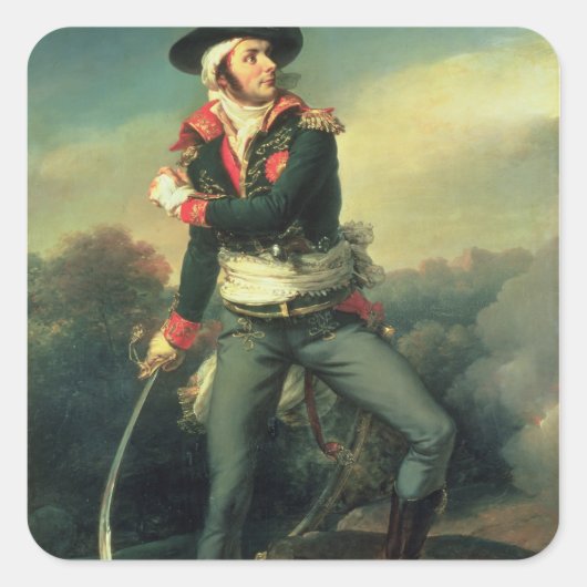 Francois Athanese Charette de Contrie 1819 Quadratischer Aufkleber (Vorderseite)