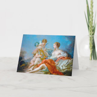 Francois-Boucher-Behauptung über Musik Rokoko Lady Karte