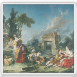 François Boucher - Der Brunnen der Liebe Aufkleber