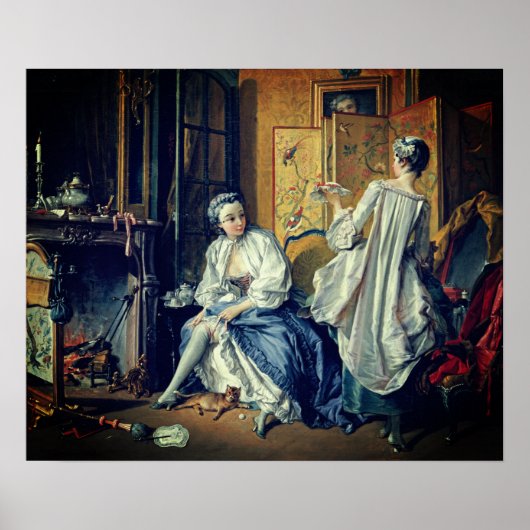 François Boucher – La toilette – 1742 Poster (Vorne)