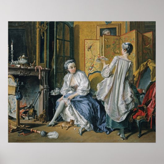 François Boucher - La toilette, 1742 Poster (Vorne)