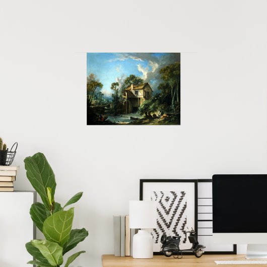 François Boucher Mill bei Charenton Poster (Heimbüro)