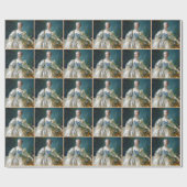 FRANCOIS BOUCHER - Porträtkunst MADAME BERGERET Geschenkpapier (Flach)