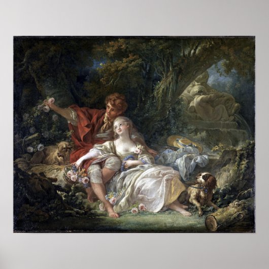 François Boucher Shepherd und Shepherdess Poster (Vorne)