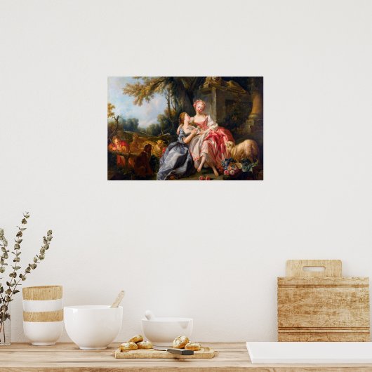 Francois Boucher The Billet Dou Rokoko Ladys art Poster (Küche)