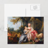 Francois Boucher The Billet Dou Rokoko Ladys art Postkarte (Vorne/Hinten)