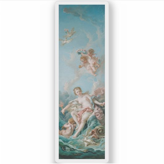 François Boucher - Venus auf den Waves Aufkleber (Vorderseite)