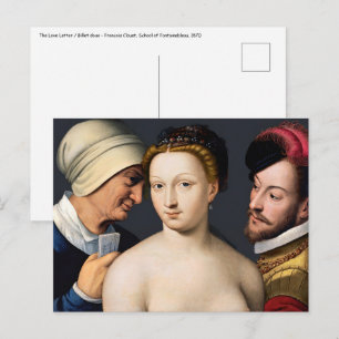Francois Clouet - Der Liebesbrief Postkarte