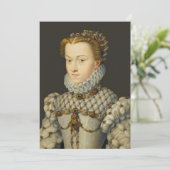Francois Clouet - Elisabeth von Österreich Dankeskarte (Stehend Vorderseite)