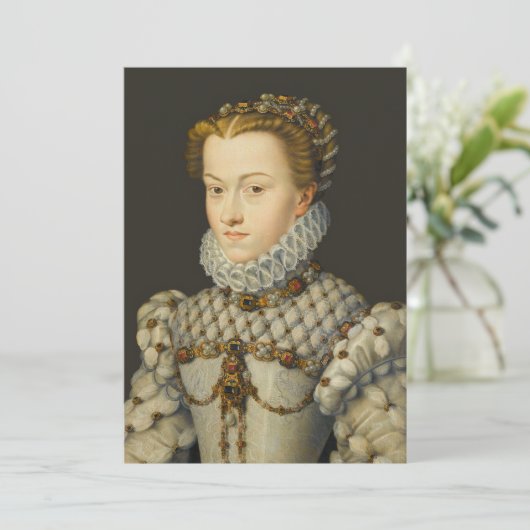 Francois Clouet - Elisabeth von Österreich Einladung (Stehend Vorderseite)
