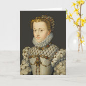 Francois Clouet - Elisabeth von Österreich Karte (Gelbe Blume)