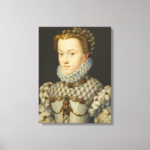 Francois Clouet - Elisabeth von Österreich Leinwanddruck
