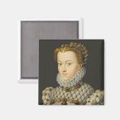 Francois Clouet - Elisabeth von Österreich Magnet (Vorderseite/Rückseite)