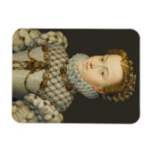 Francois Clouet - Elisabeth von Österreich Magnet (Horizontal)