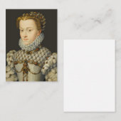 Francois Clouet - Elisabeth von Österreich Mitteilungskarte (Vorne/Hinten)
