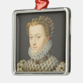 Francois Clouet - Elisabeth von Österreich Ornament Aus Metall (Links)