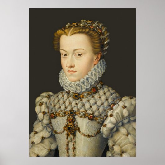 Francois Clouet - Elisabeth von Österreich Poster (Vorne)