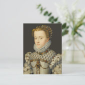 Francois Clouet - Elisabeth von Österreich Postkarte (Stehend Vorderseite)