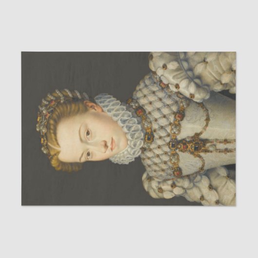 Francois Clouet - Elisabeth von Österreich Seidenpapier (Vorderseite)