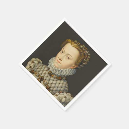 Francois Clouet - Elisabeth von Österreich Serviette (Ecke)