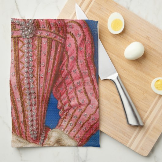 Francois Clouet - Mary, Queen of Schotten Geschirrtuch (Viertel Falte)