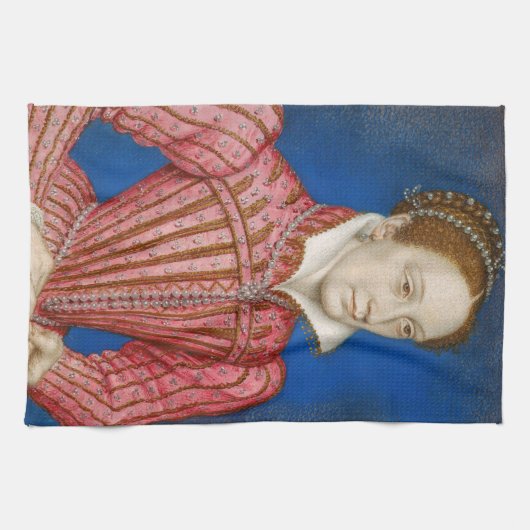 Francois Clouet - Mary, Queen of Schotten Geschirrtuch (Horizontal)