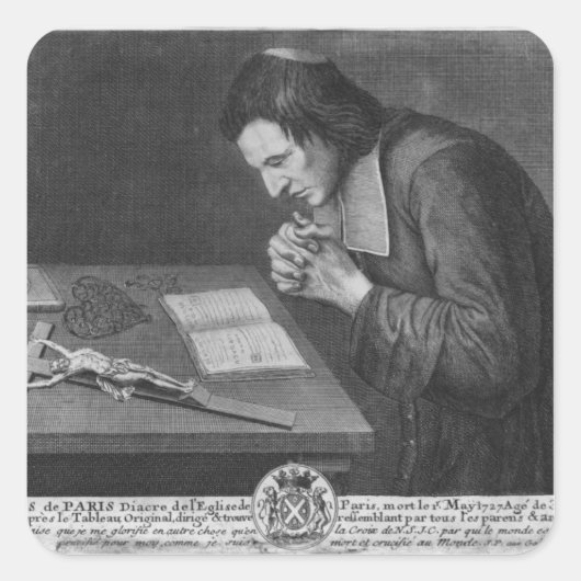 Francois de Paris Quadratischer Aufkleber (Vorderseite)