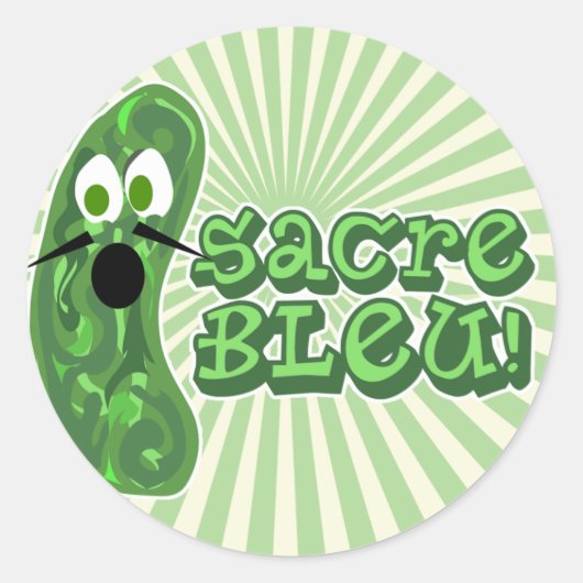 Francois der Cucumber Bold Runder Aufkleber (Vorderseite)