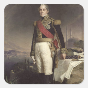Francois-Horace Count Sebastiani, 1841 Quadratischer Aufkleber