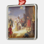 Francois I mit Leonardo da Vinci Silbernes Ornament (Links)