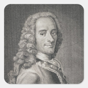 Francois Marie Arouet de Voltaire Quadratischer Aufkleber
