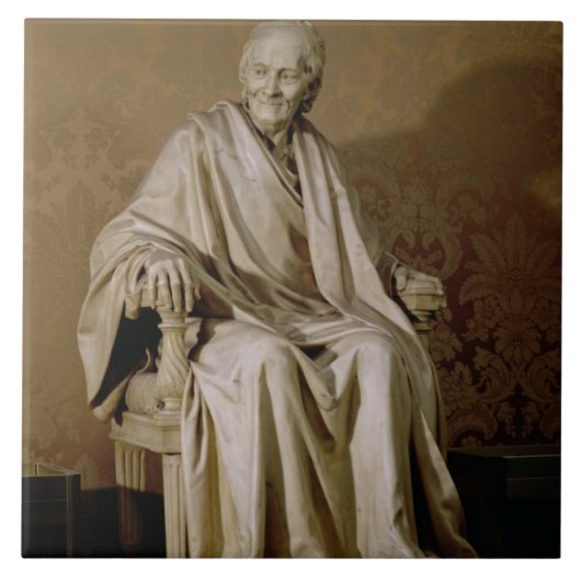 Francois-Marie Arouet Voltaire (1694-1778) 1781 (m Fliese (Vorderseite)