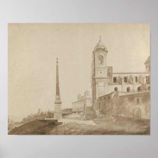 Francois Marius Granet - Die Kirche der Trinita Poster (Vorne)