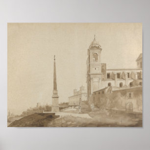 Francois Marius Granet - Die Kirche der Trinita Poster