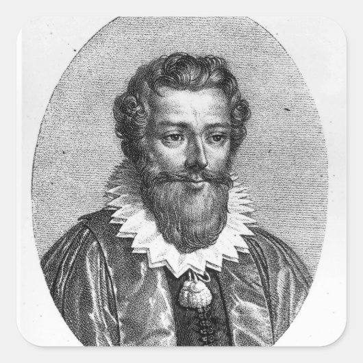 Francois Viete Quadratischer Aufkleber (Vorderseite)