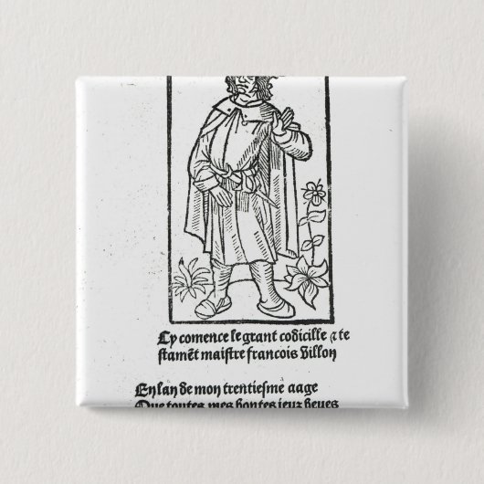 Francois Villon, 'von den Gesamtwerken Button (Vorderseite)