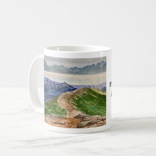 Franconia-Kerbe Weißer Berg Malerei Kaffeetasse (Vorderseite Links)