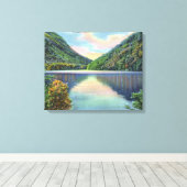 Franconia Notch Ansicht des Profilsees Leinwanddruck (Insitu (Holzboden))