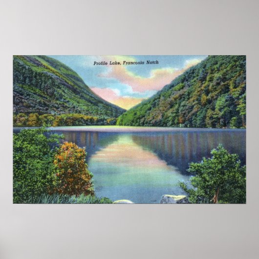 Franconia Notch Ansicht des Profilsees Poster (Vorne)