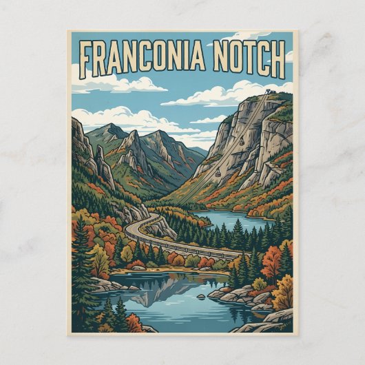 Franconia Notch Postkarte (Vorderseite)