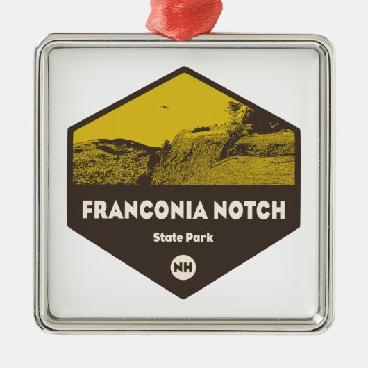 Franconia Notch Staat Park New Hampshire Ornament Aus Metall (Vorne)