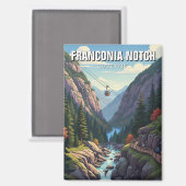 Franconia Notch Staat Park Travel Magnet (Vorderseite/Rückseite)