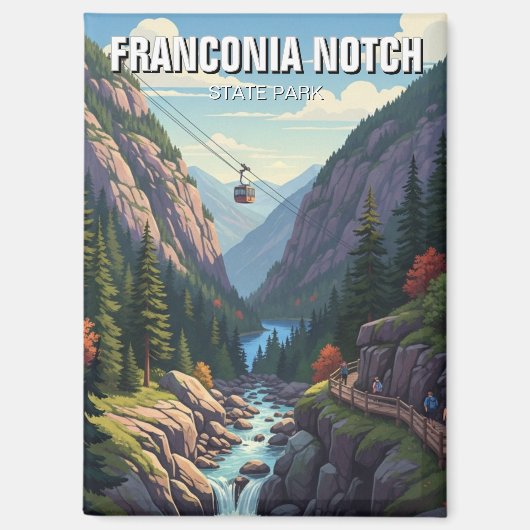 Franconia Notch Staat Park Travel Magnet (Vorderseite)