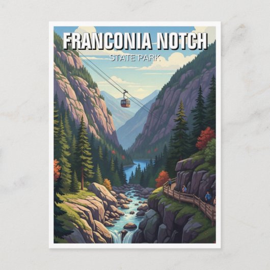Franconia Notch Staat Park Travel Postkarte (Vorderseite)