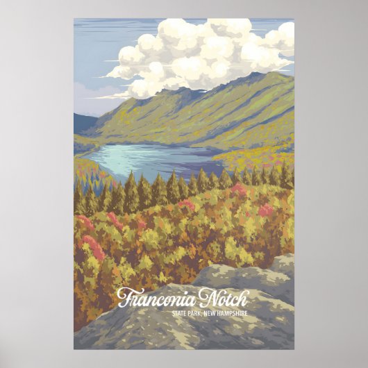Franconia Notch State Park Reiseplakat Poster (Vorne)