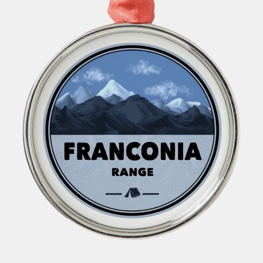Franconia Range New Hampshire Camping Ornament Aus Metall (Vorne)